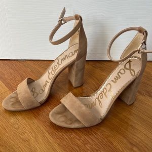 Sam Edelman Yaro Sandal Suede Oatmeal Size 8M (38)